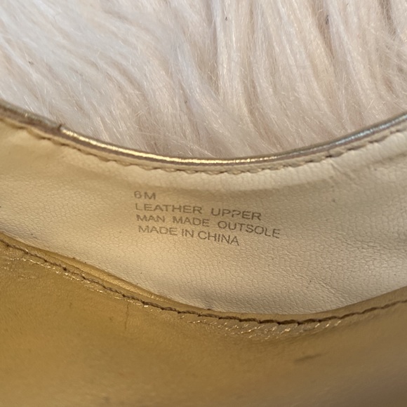 Lilly Pulitzer Kristin Slingback Wedge Sandal in Gold Metallic Leather, Size 6M - Picture 13 of 17